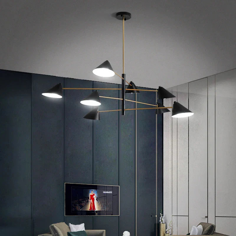 SkandiArt | Metalowa lampa wisząca LED do jadalni