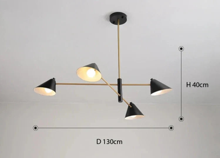 SkandiArt | Metalowa lampa wisząca LED do jadalni