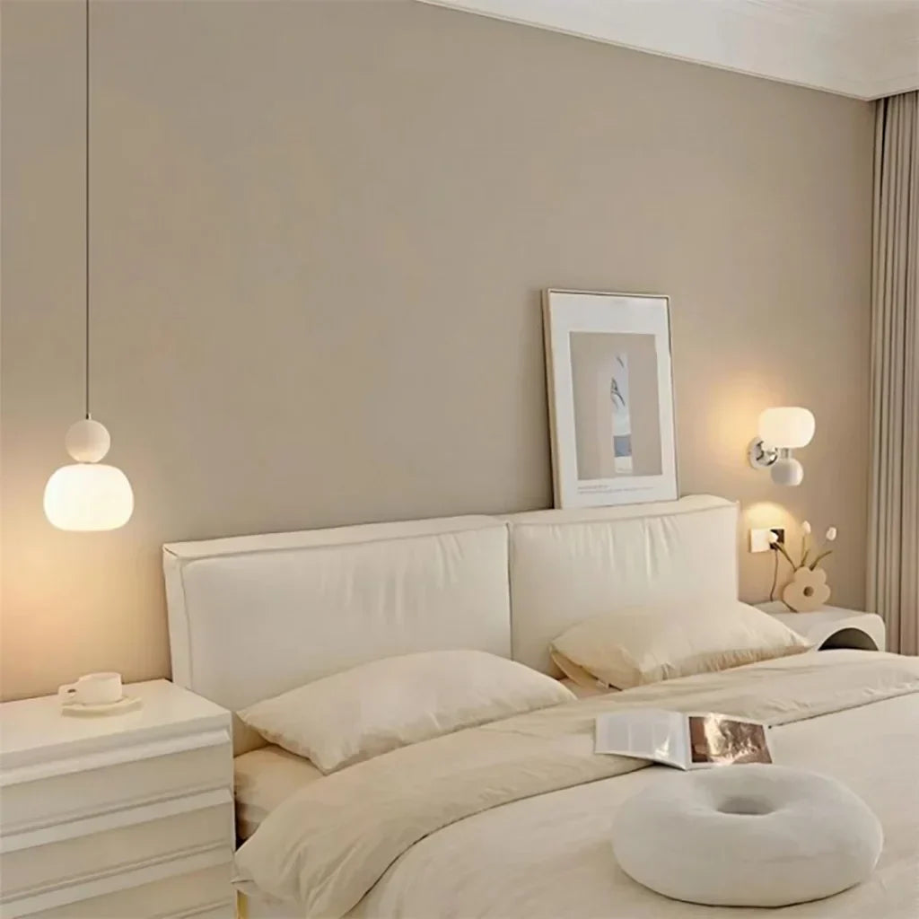 Lunero | Szklana lampa wisząca z kolorowymi akcentami