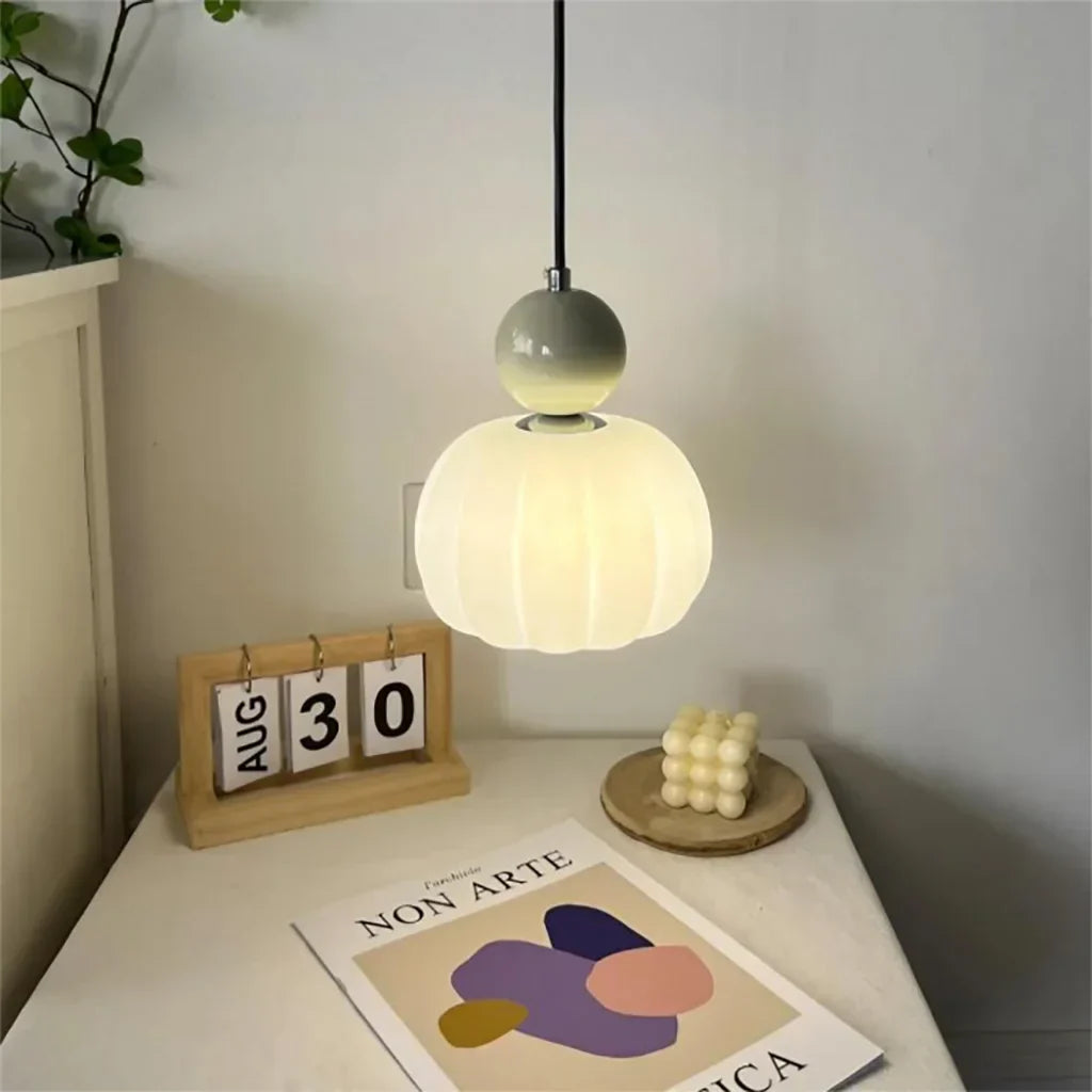 Lunero | Szklana lampa wisząca z kolorowymi akcentami