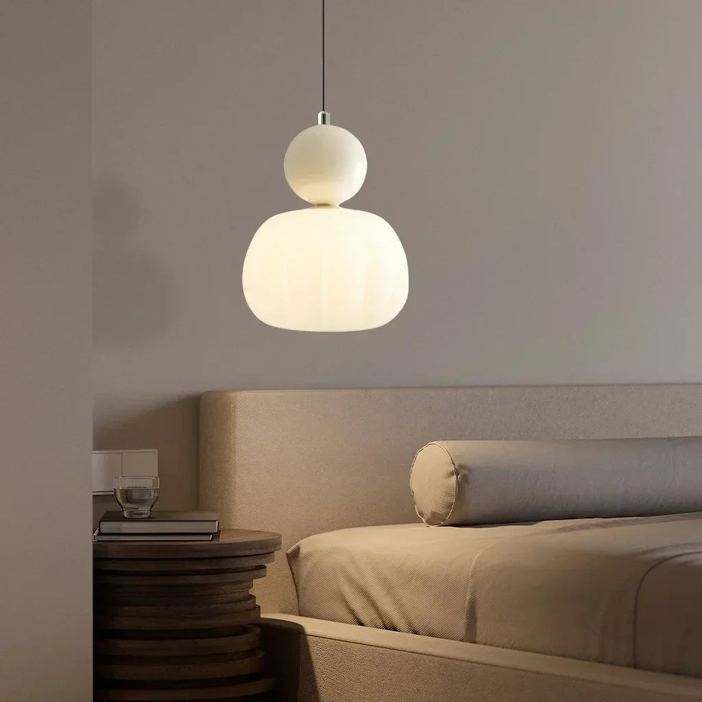 Lunero | Szklana lampa wisząca z kolorowymi akcentami