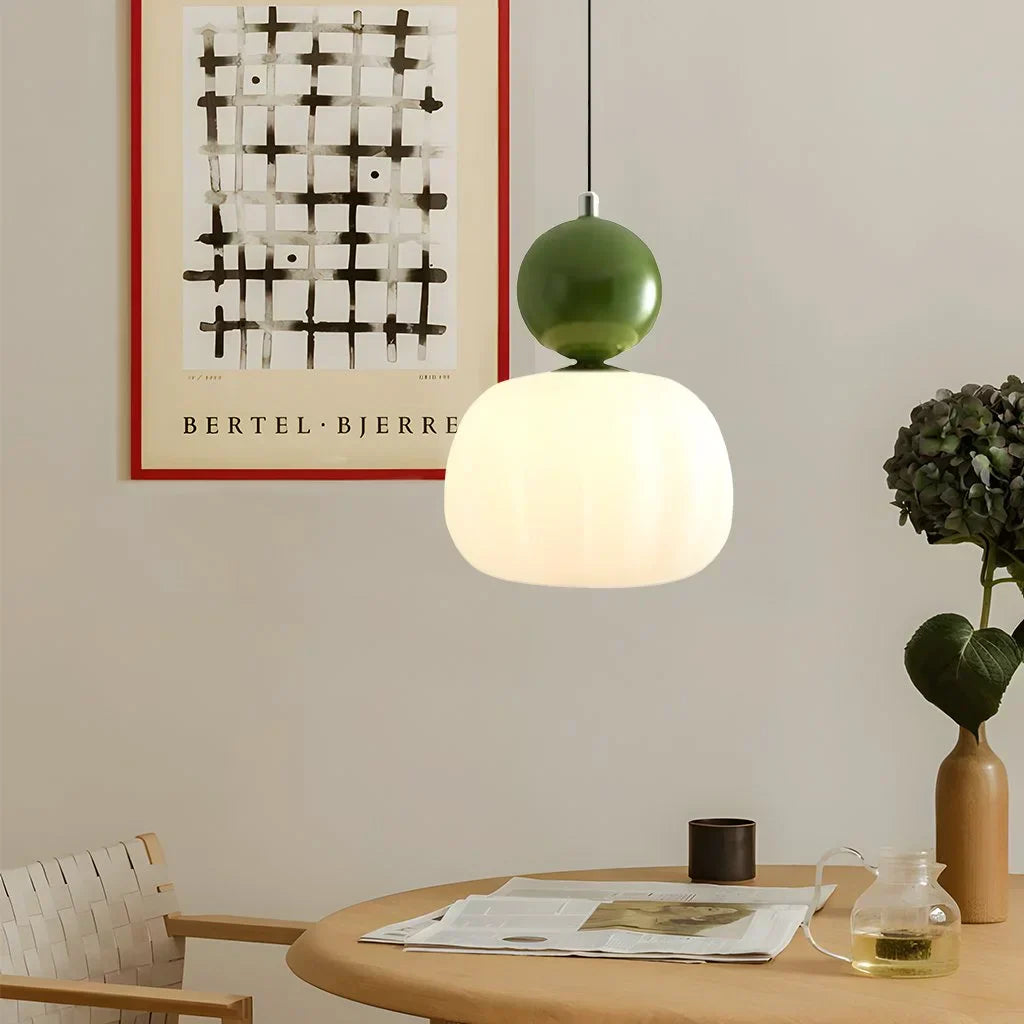 Lunero | Szklana lampa wisząca z kolorowymi akcentami