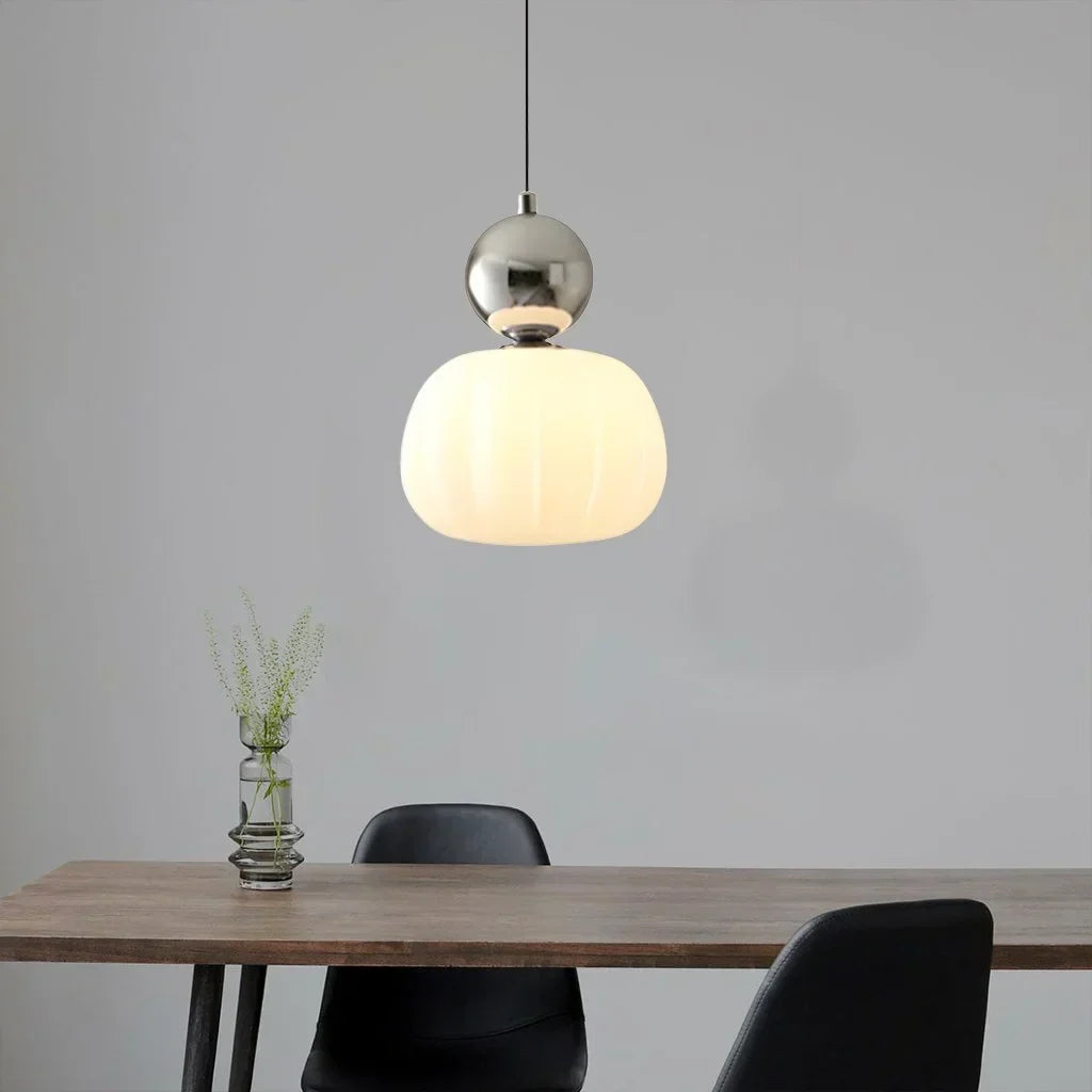 Lunero | Szklana lampa wisząca z kolorowymi akcentami