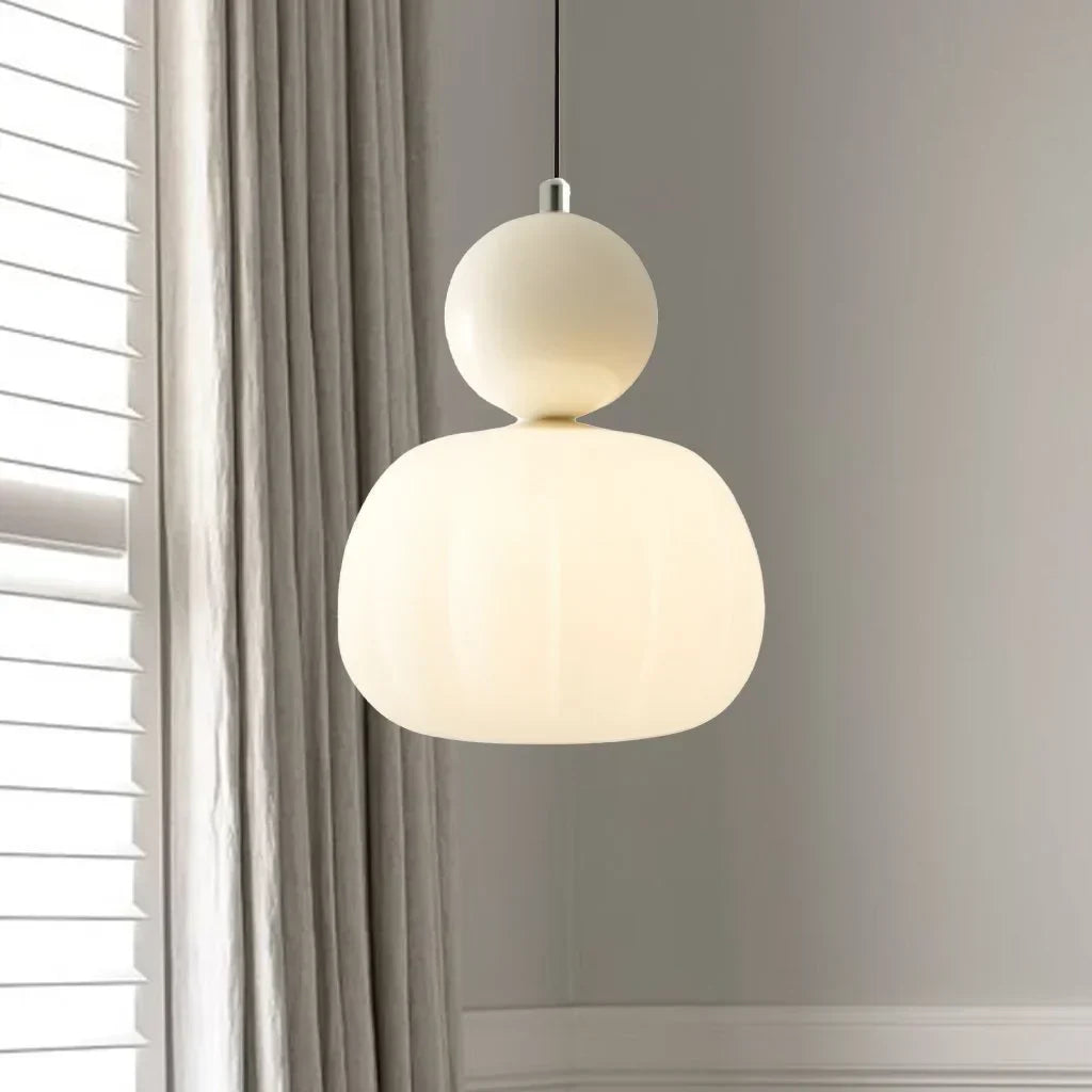 Lunero | Szklana lampa wisząca z kolorowymi akcentami