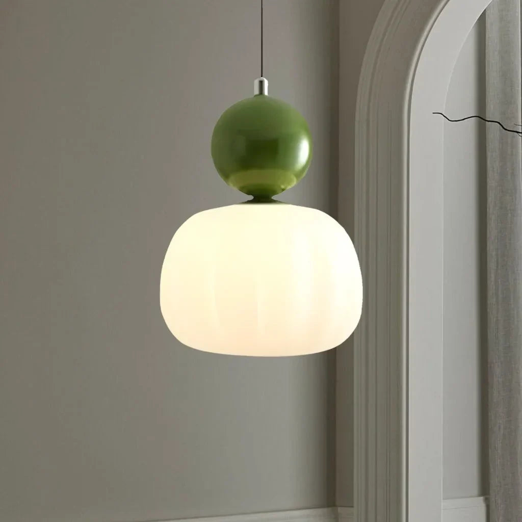 Lunero | Szklana lampa wisząca z kolorowymi akcentami