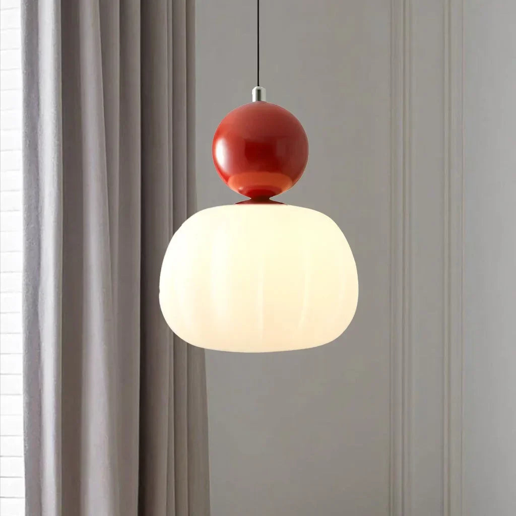 Lunero | Szklana lampa wisząca z kolorowymi akcentami
