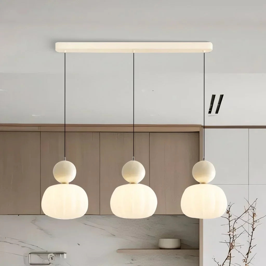 Lunero | Szklana lampa wisząca z kolorowymi akcentami
