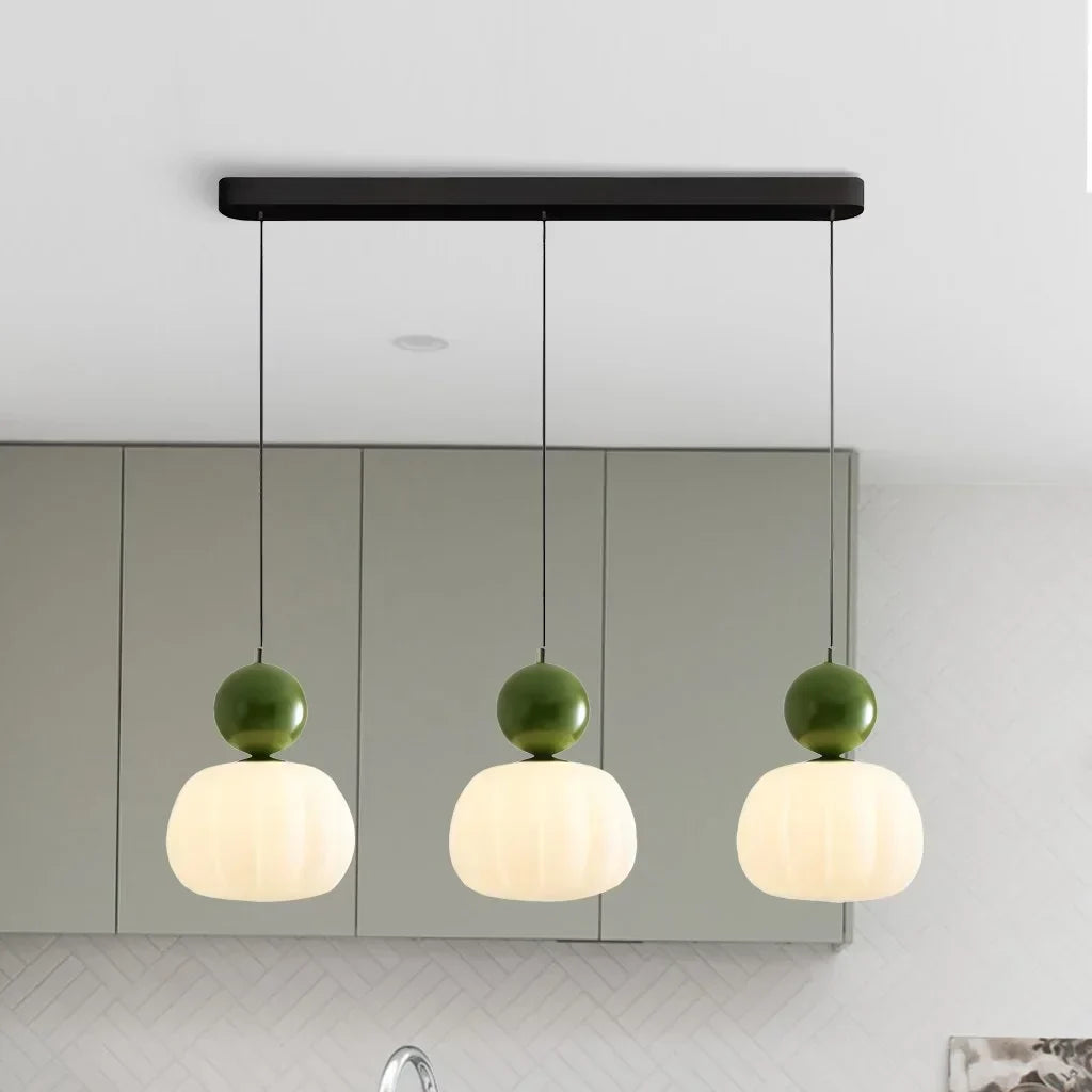Lunero | Szklana lampa wisząca z kolorowymi akcentami