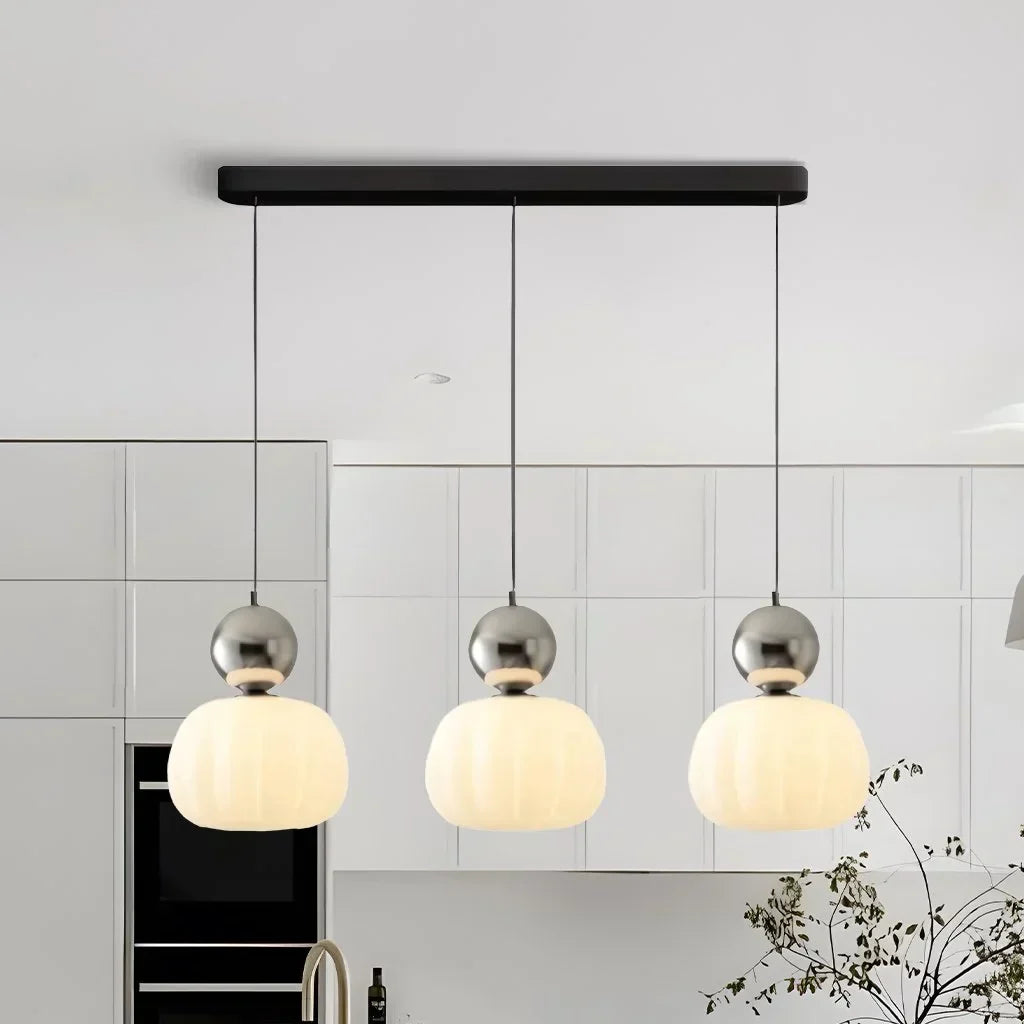 Lunero | Szklana lampa wisząca z kolorowymi akcentami