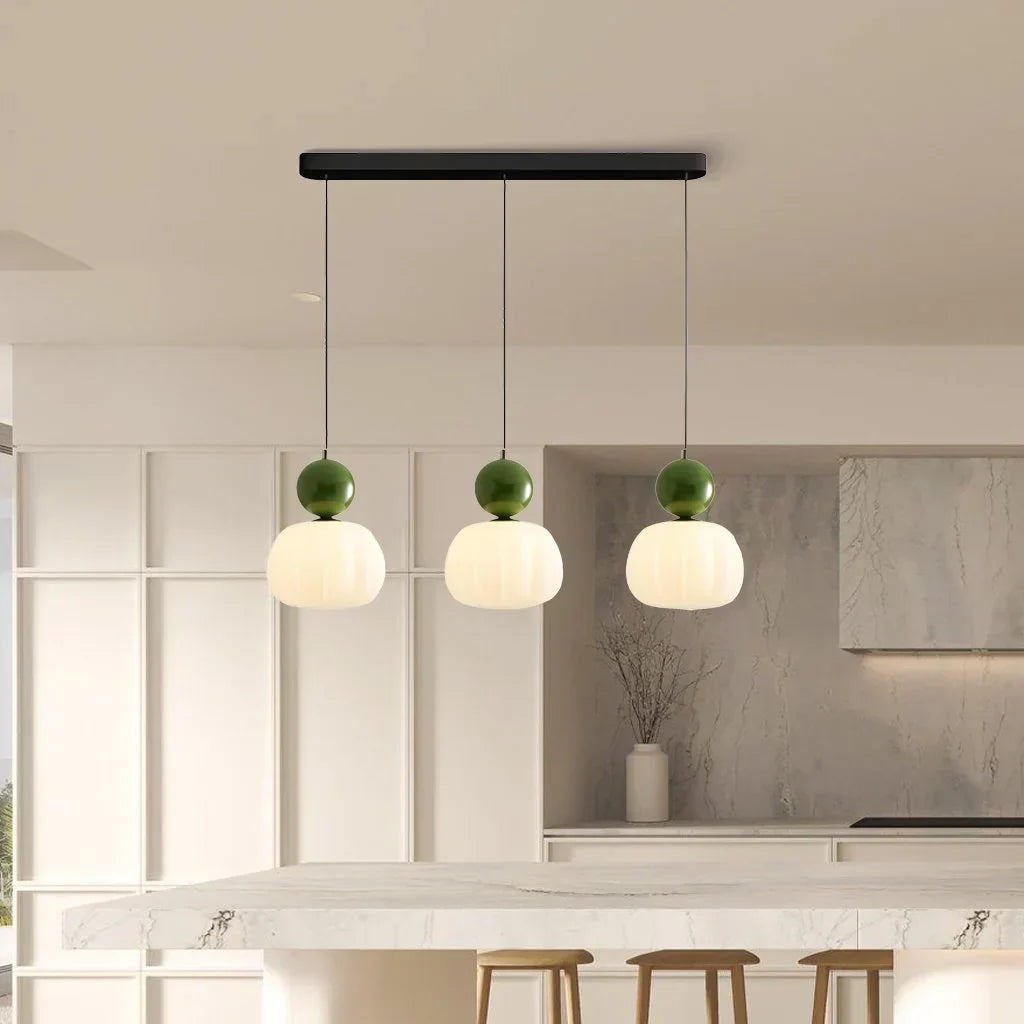 Lunero | Szklana lampa wisząca z kolorowymi akcentami