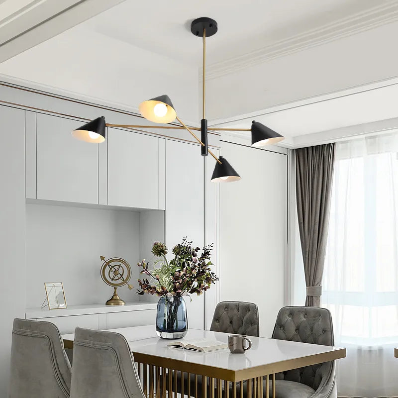 SkandiArt | Metalowa lampa wisząca LED do jadalni