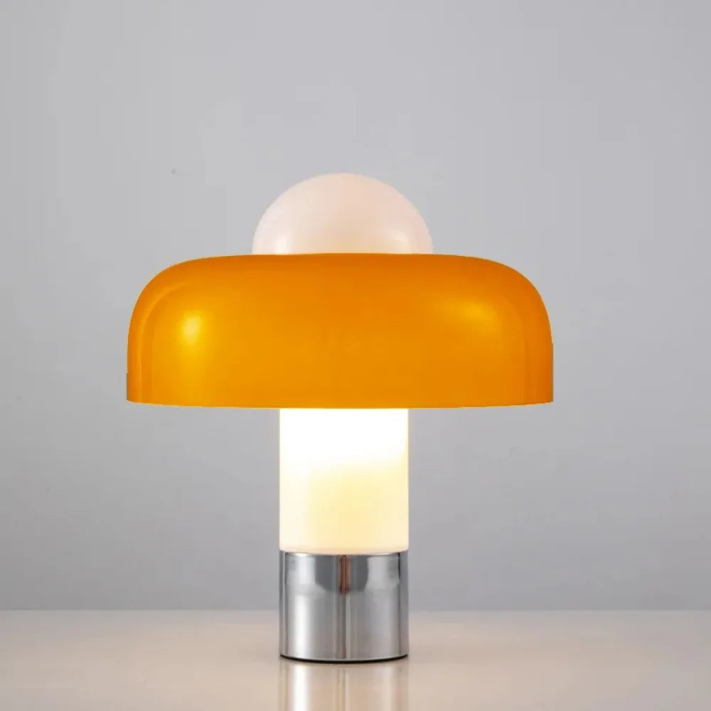 Solina | Vintage LED Nachttischlampe mit Chromfuß