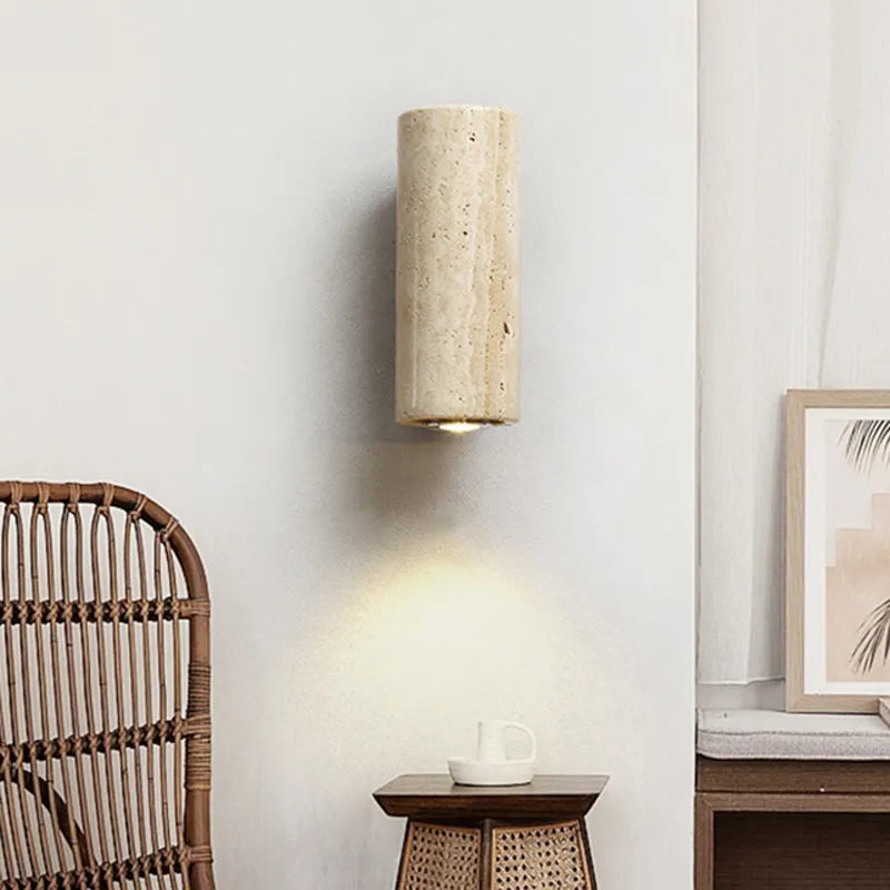 Travertin | Nowoczesna lampa ścienna LED z naturalnego kamienia