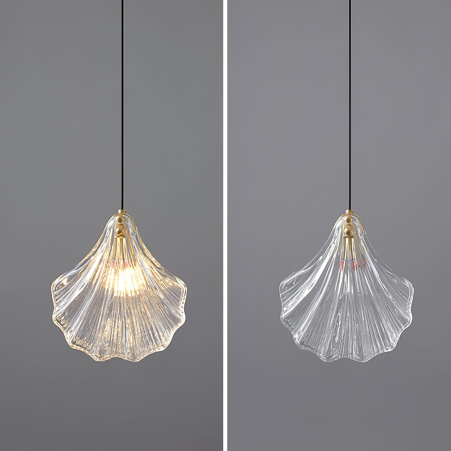 Coralia | Szklana lampa wisząca w kształcie muszli