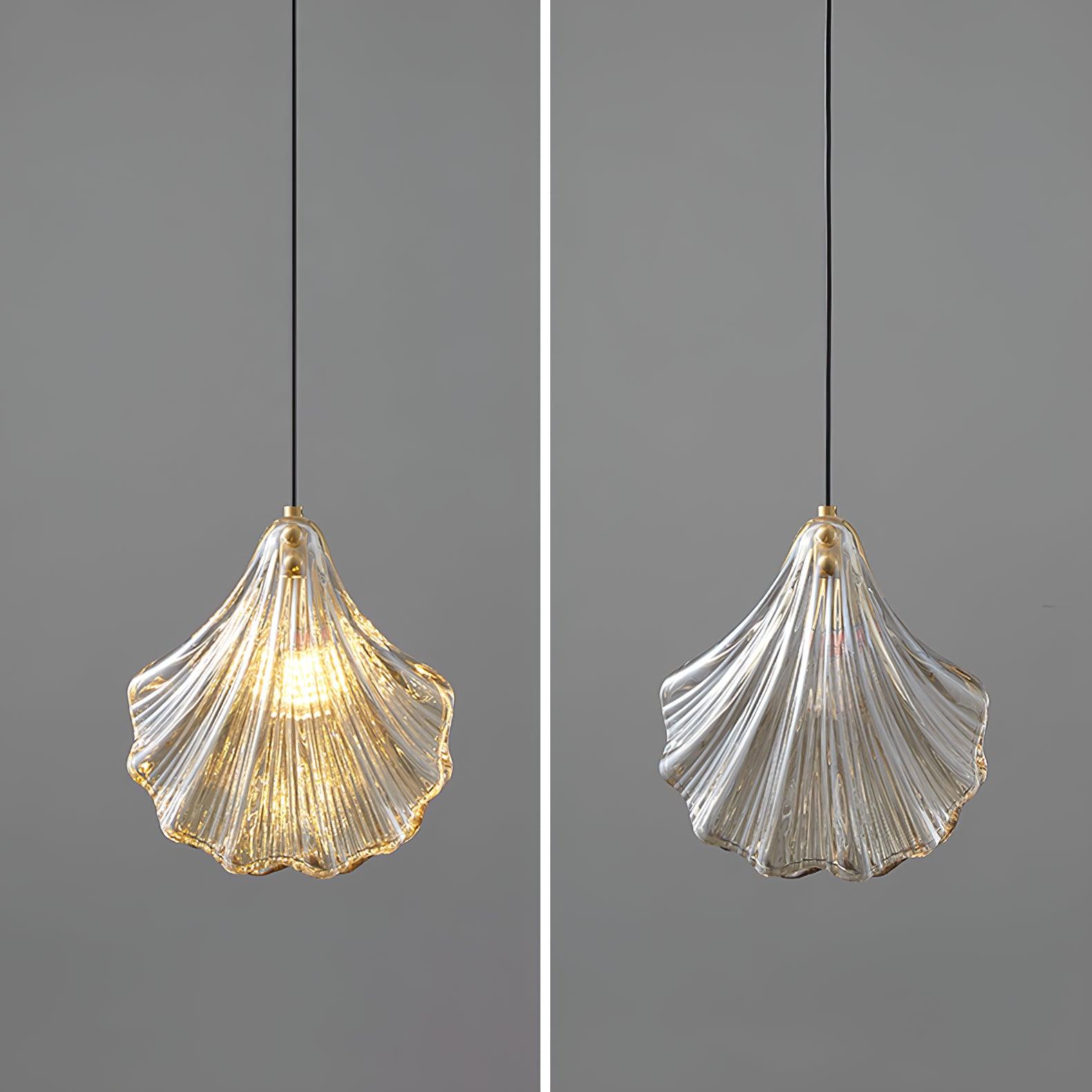 Coralia | Szklana lampa wisząca w kształcie muszli