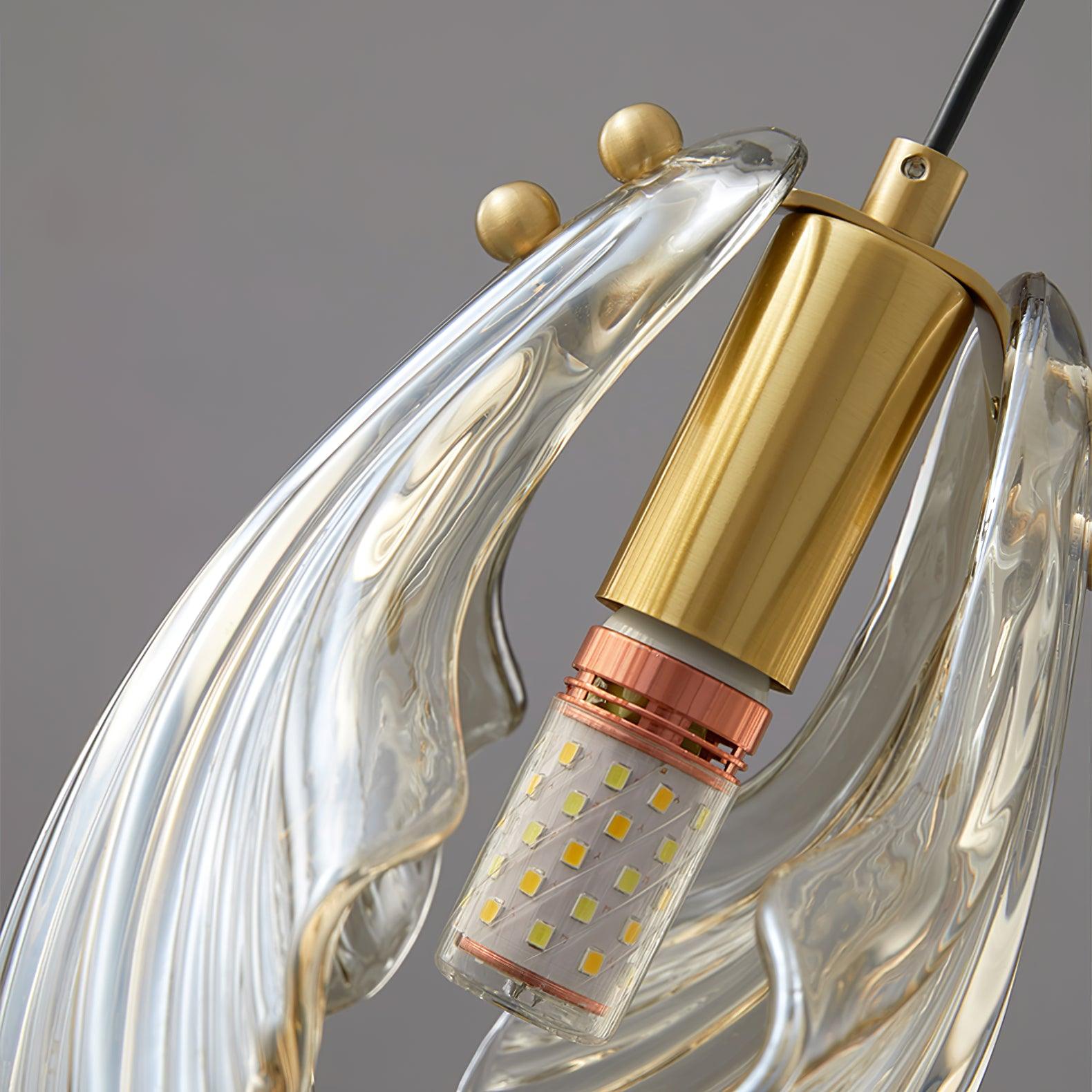 Coralia | Szklana lampa wisząca w kształcie muszli