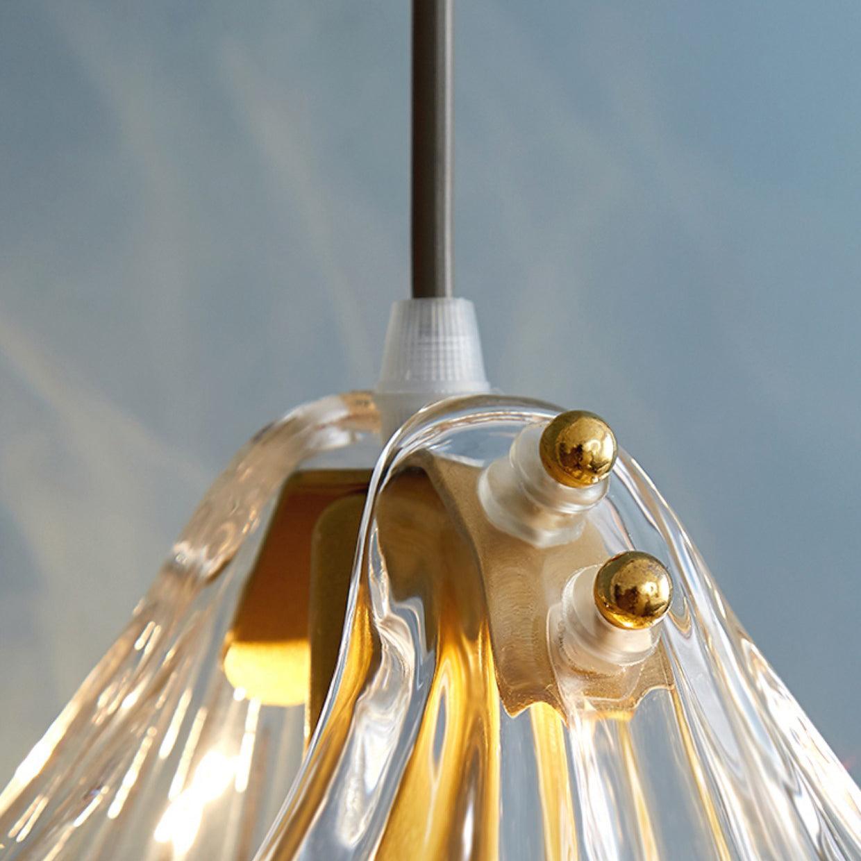 Coralia | Szklana lampa wisząca w kształcie muszli