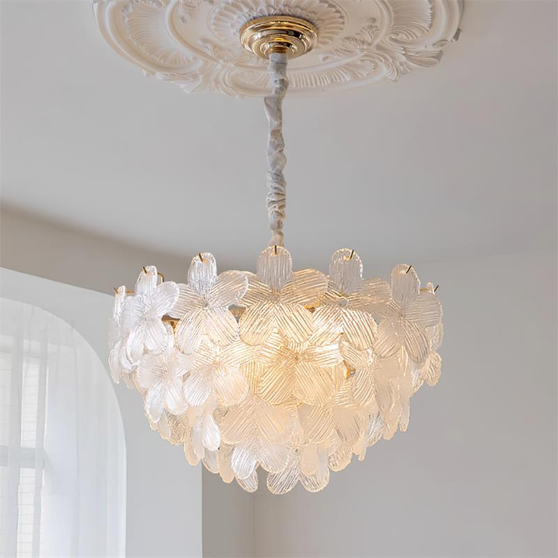 Serelis | lampa wisząca z kryształowymi kwiatami