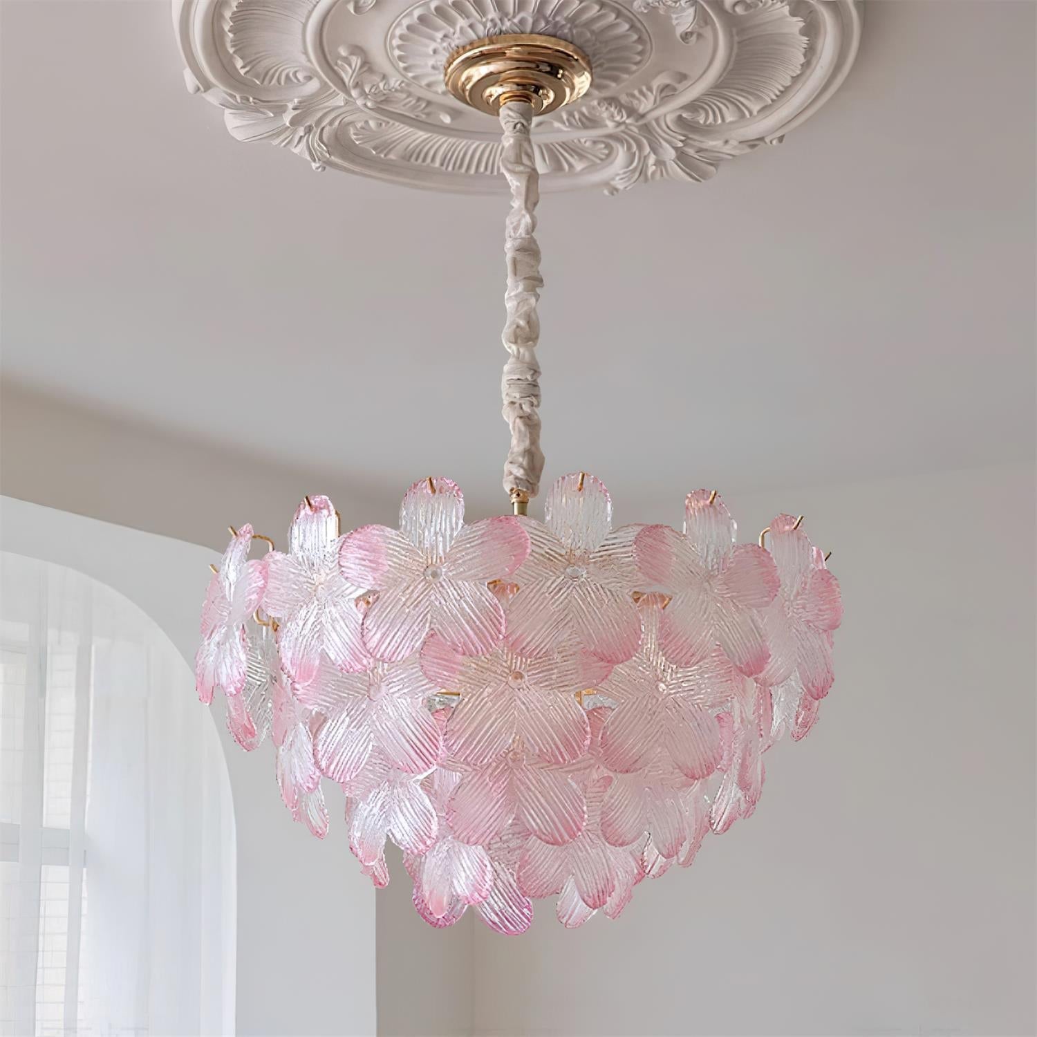 Serelis | lampa wisząca z kryształowymi kwiatami