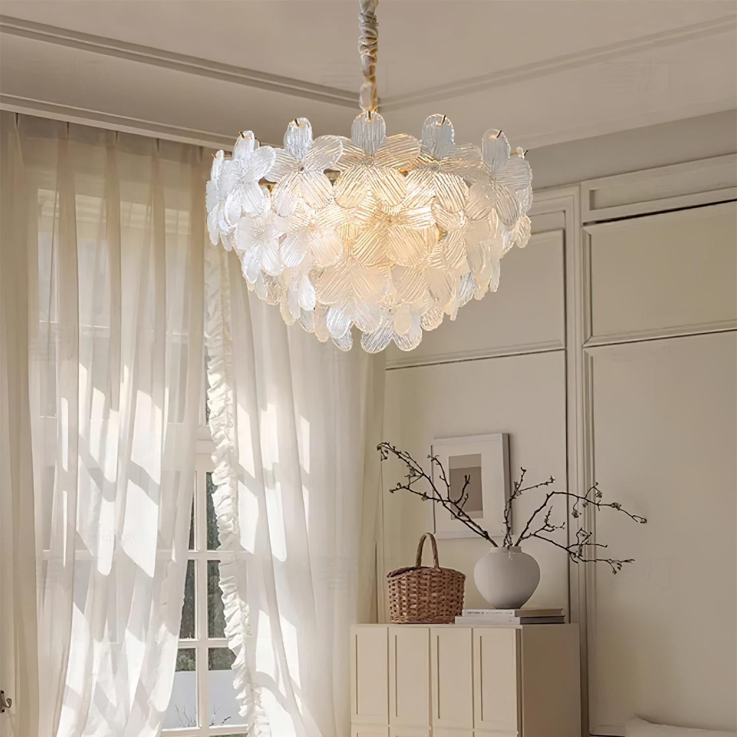 Serelis | lampa wisząca z kryształowymi kwiatami