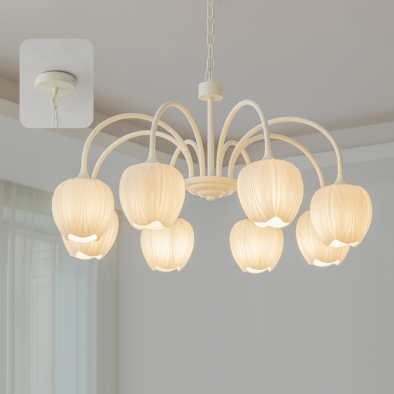 Tulivine | Wisząca lampa LED w kształcie kwiatu