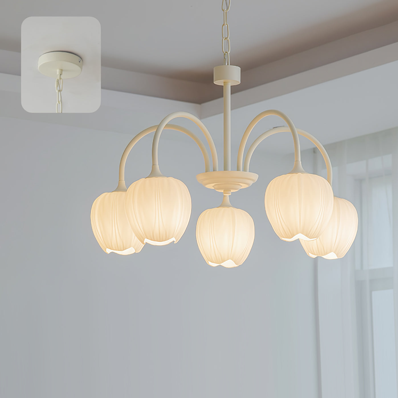 Tulivine | Wisząca lampa LED w kształcie kwiatu