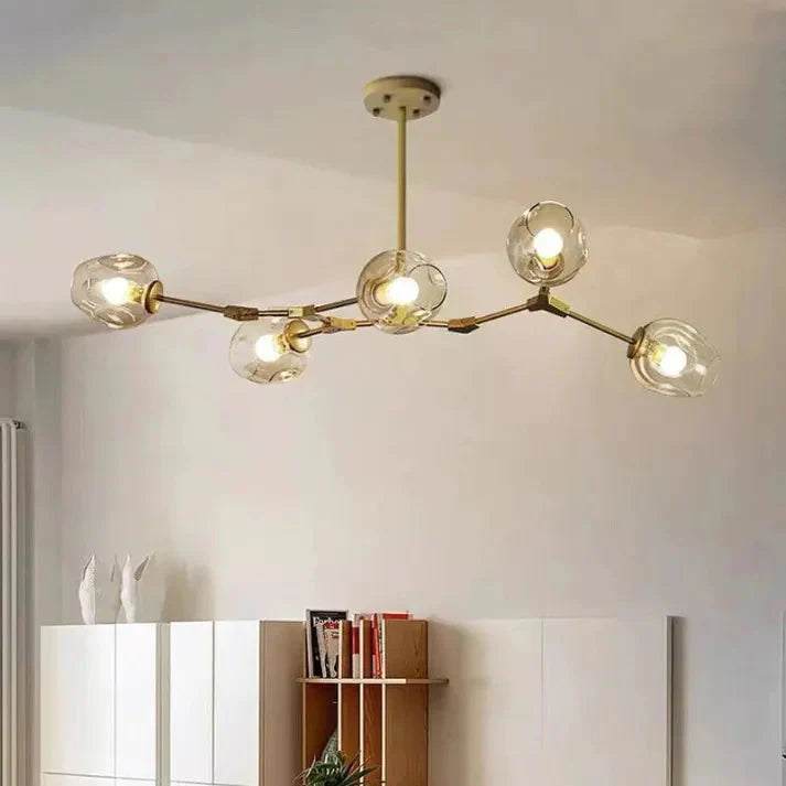 Amberlo | Nowoczesna lampa wisząca ze szklanym wzorem