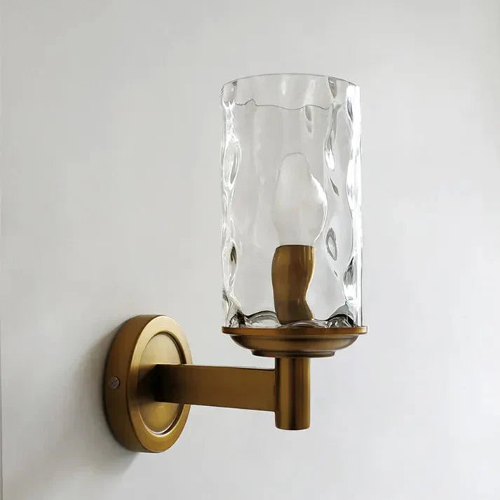 Glavira | Szklana lampa ścienna w kształcie cylindra