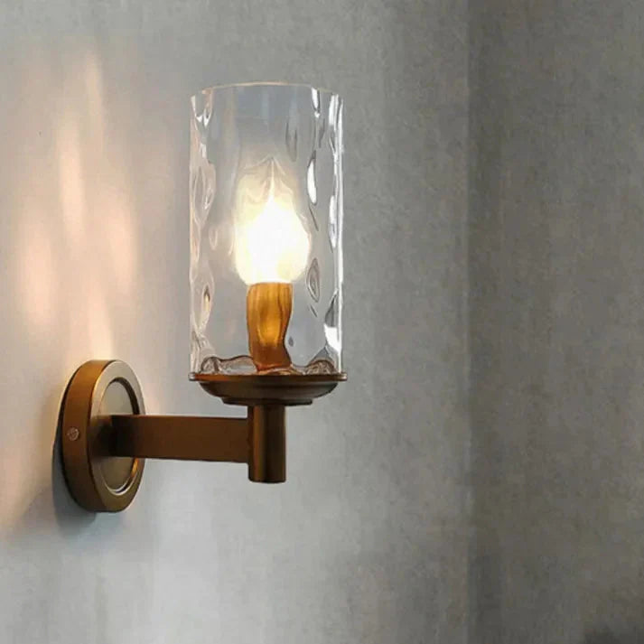 Glavira | Szklana lampa ścienna w kształcie cylindra
