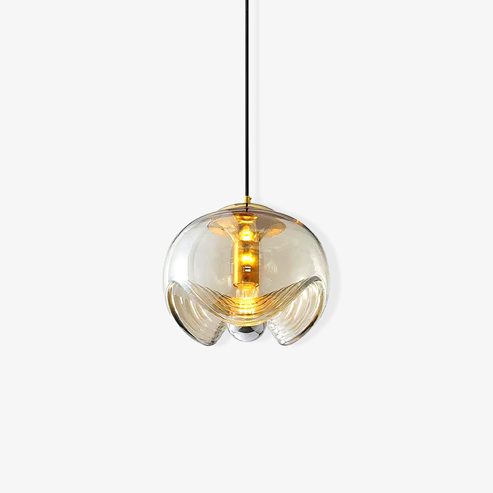 Alviera | Szklana lampa wisząca o rzeźbiarskiej formie