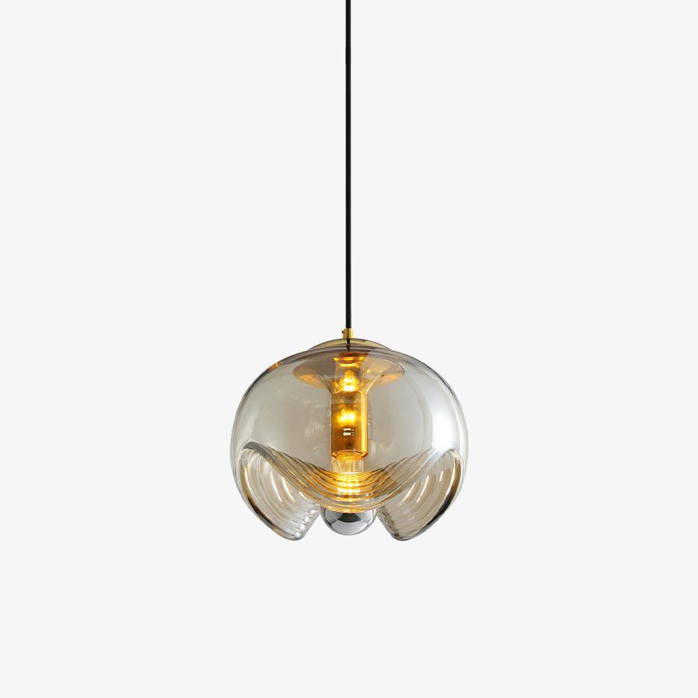Alviera | Szklana lampa wisząca o rzeźbiarskiej formie