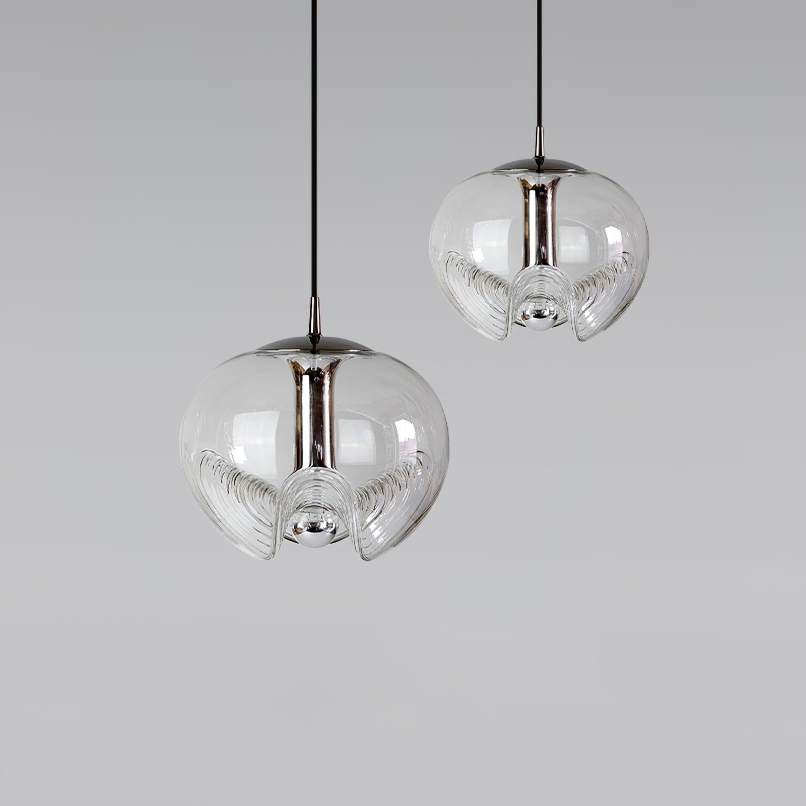 Alviera | Szklana lampa wisząca o rzeźbiarskiej formie
