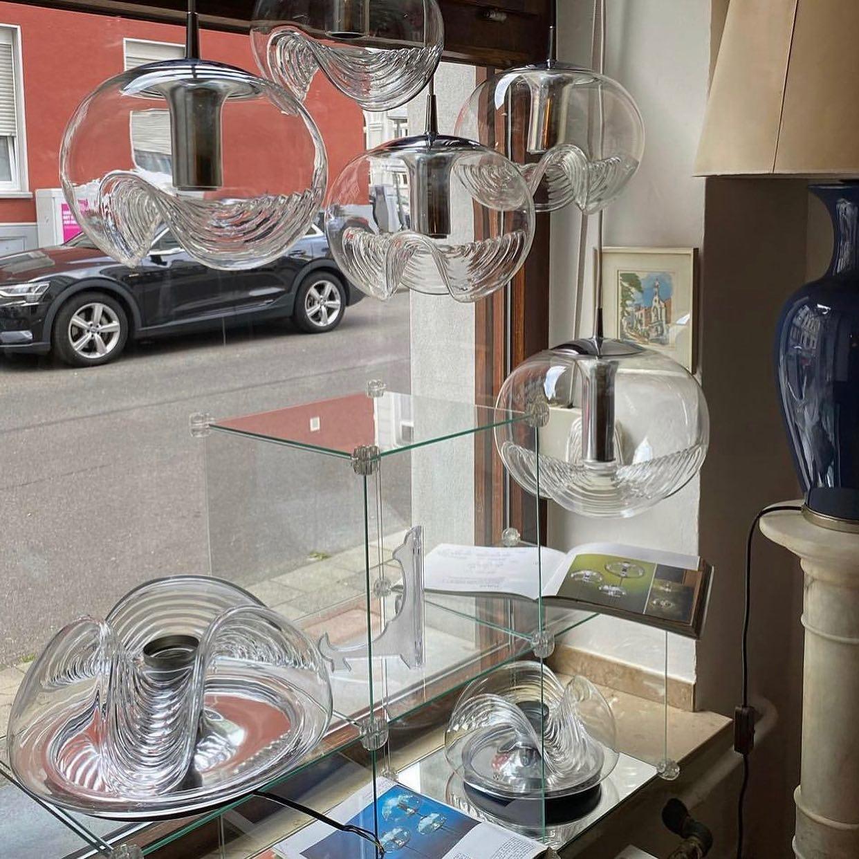 Alviera | Szklana lampa wisząca o rzeźbiarskiej formie