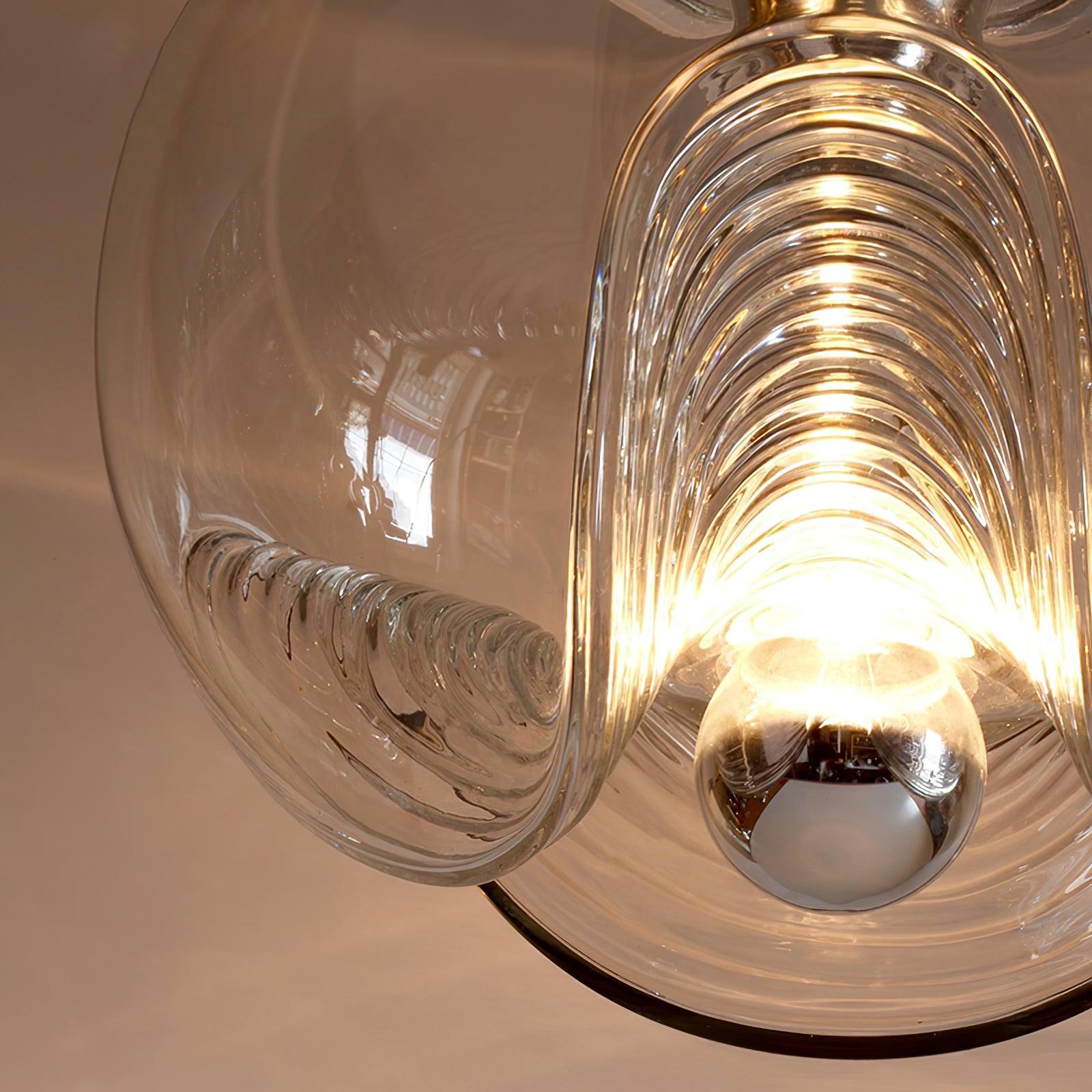 Alviera | Szklana lampa wisząca o rzeźbiarskiej formie
