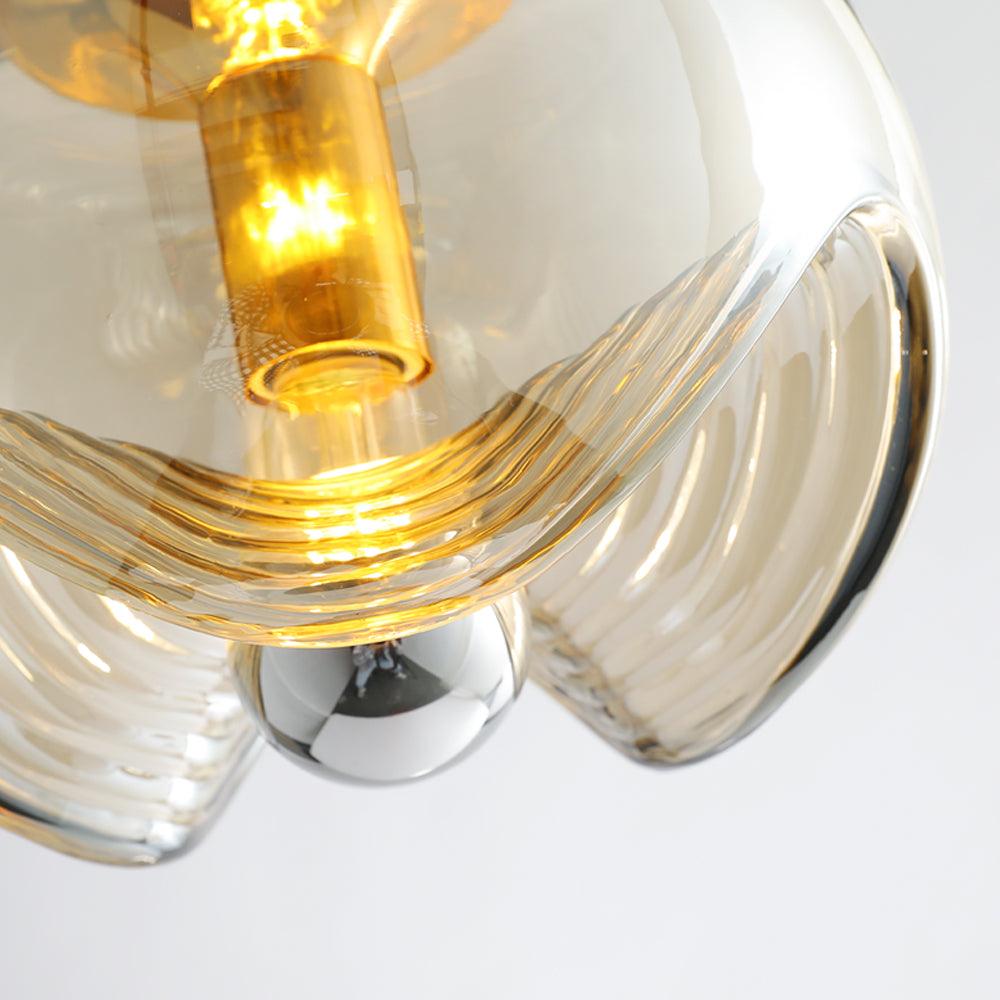 Alviera | Szklana lampa wisząca o rzeźbiarskiej formie