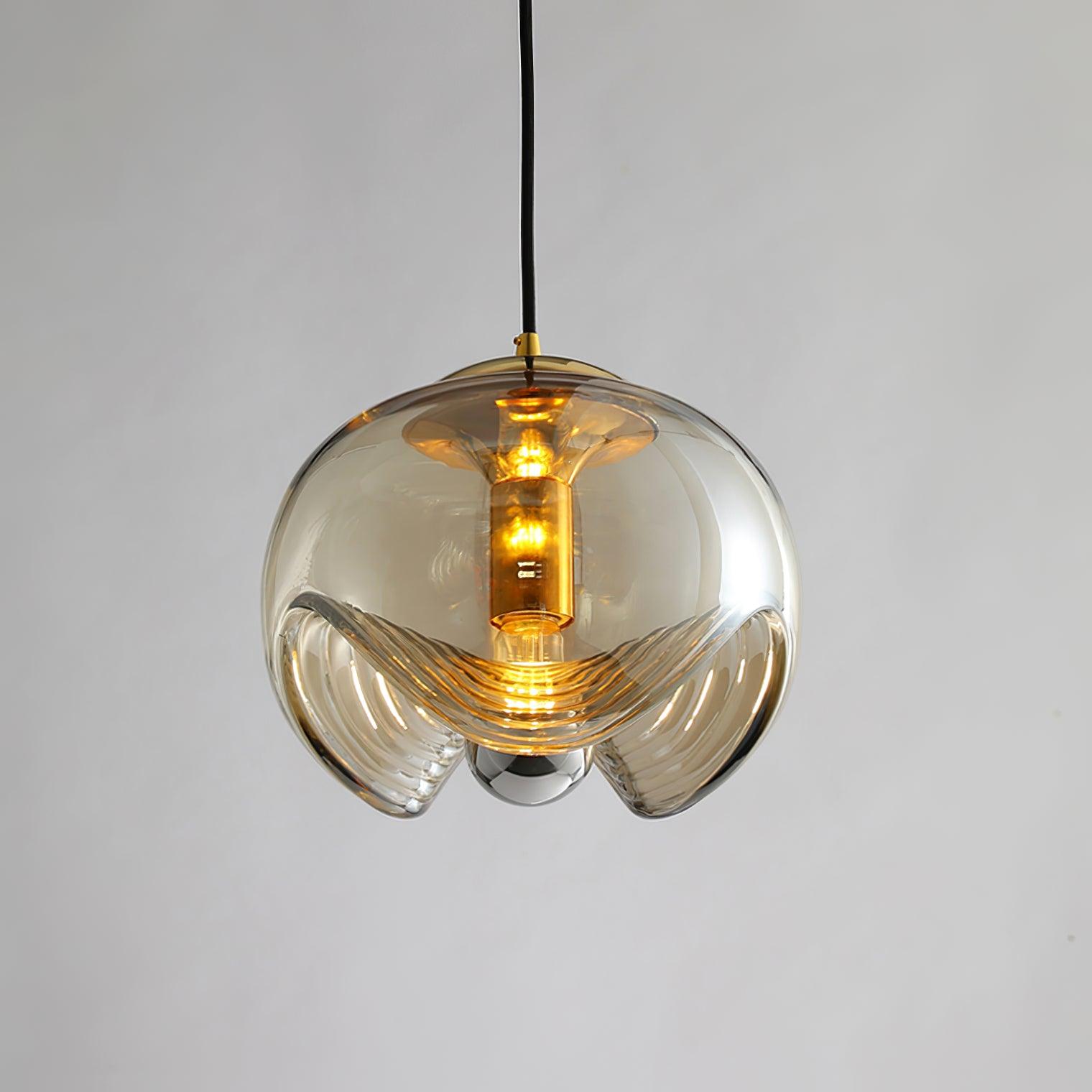 Alviera | Szklana lampa wisząca o rzeźbiarskiej formie
