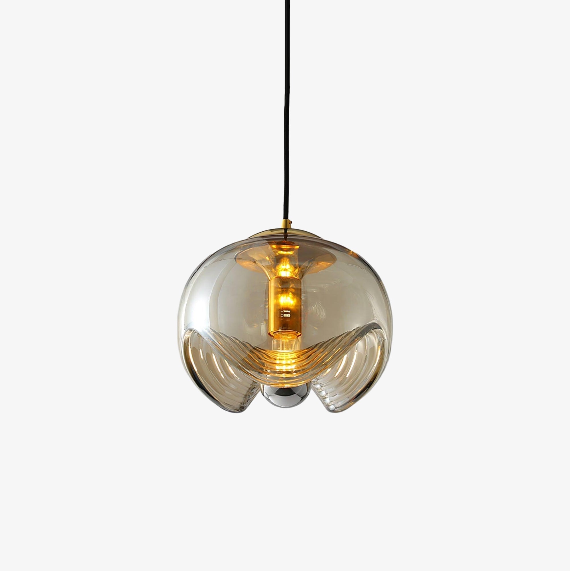 Alviera | Szklana lampa wisząca o rzeźbiarskiej formie
