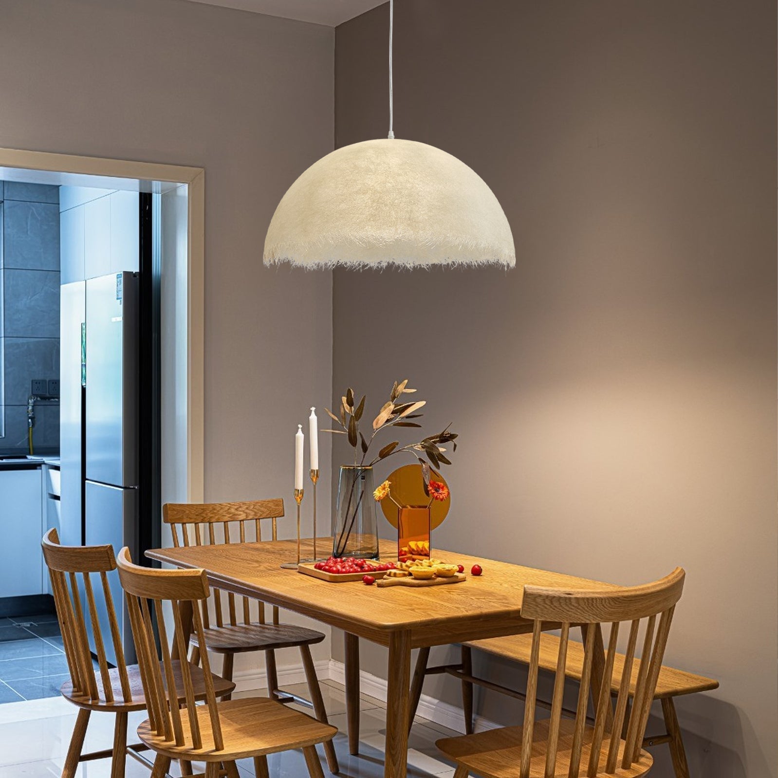 Elvianne | Lampa wisząca półkulista