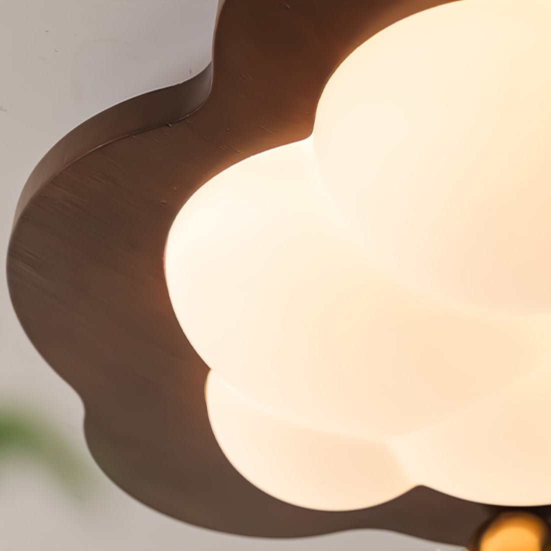 Loft | Drewniana lampa sufitowa LED