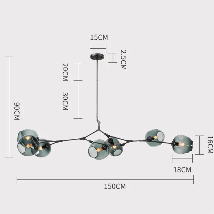 Lumivista | Nowoczesna szklana lampa wisząca LED