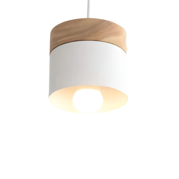 Skalvi | Skandynawska lampa wisząca z drewnianymi akcentami