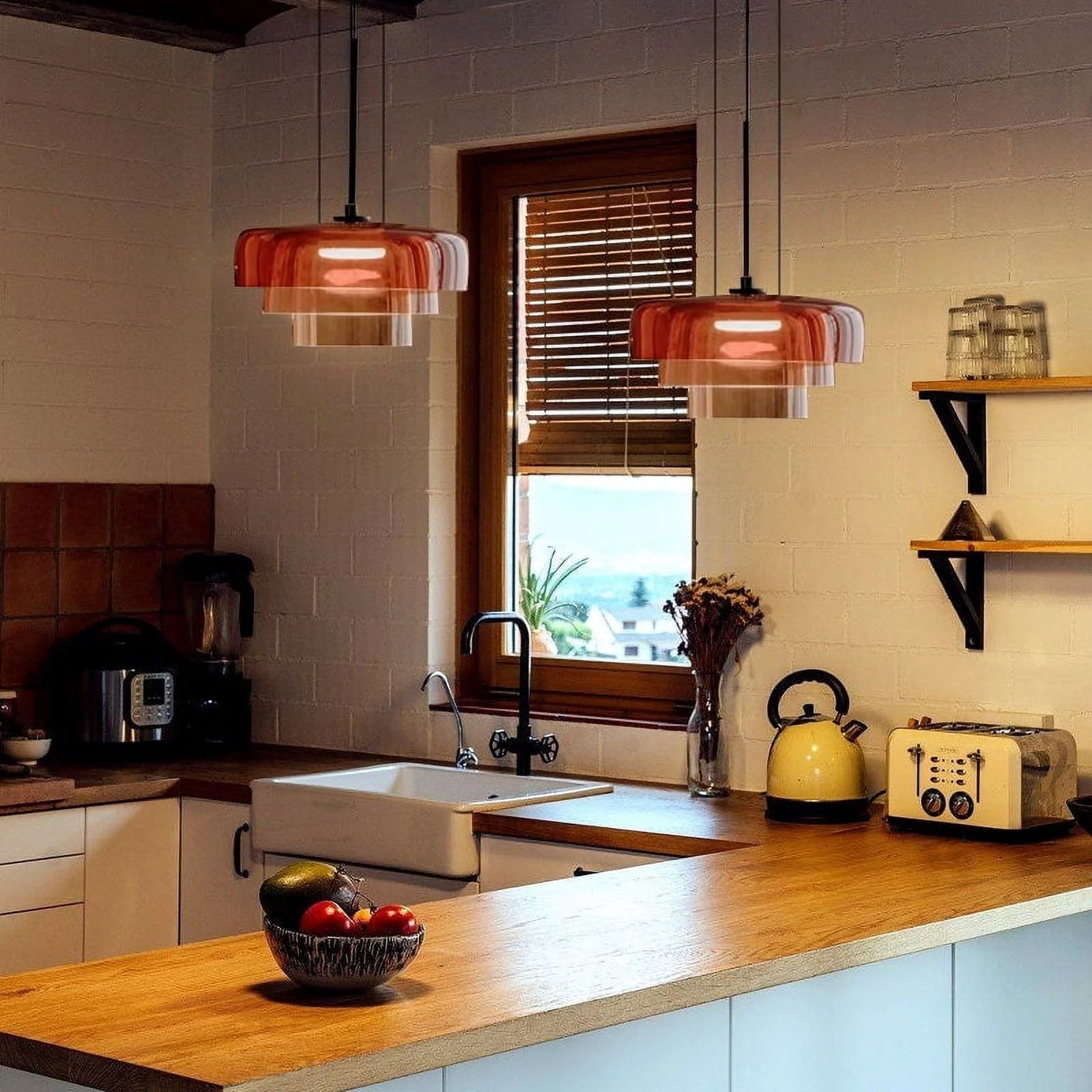 Aureon | Lampa wisząca z barwionego szkła