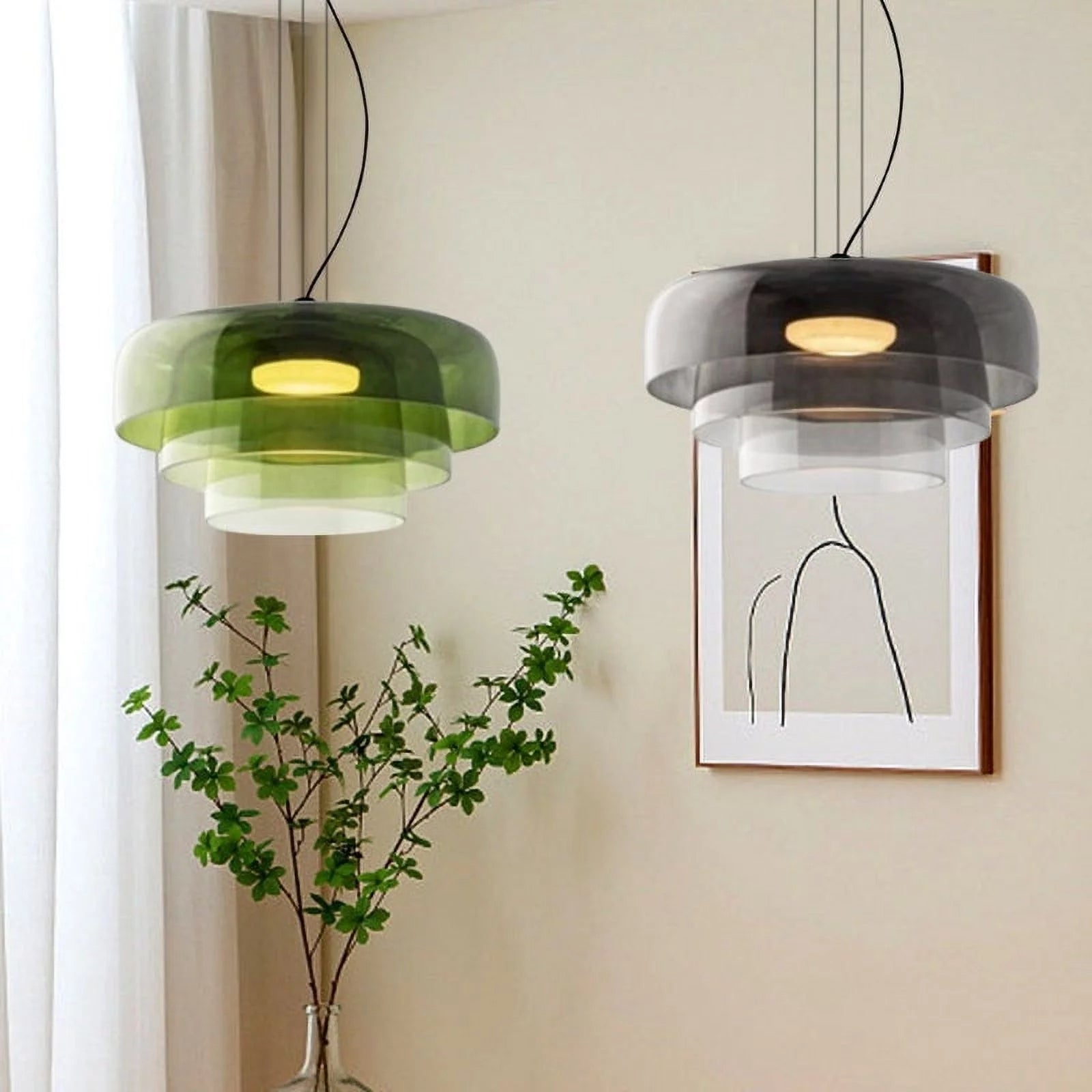 Aureon | Lampa wisząca z barwionego szkła