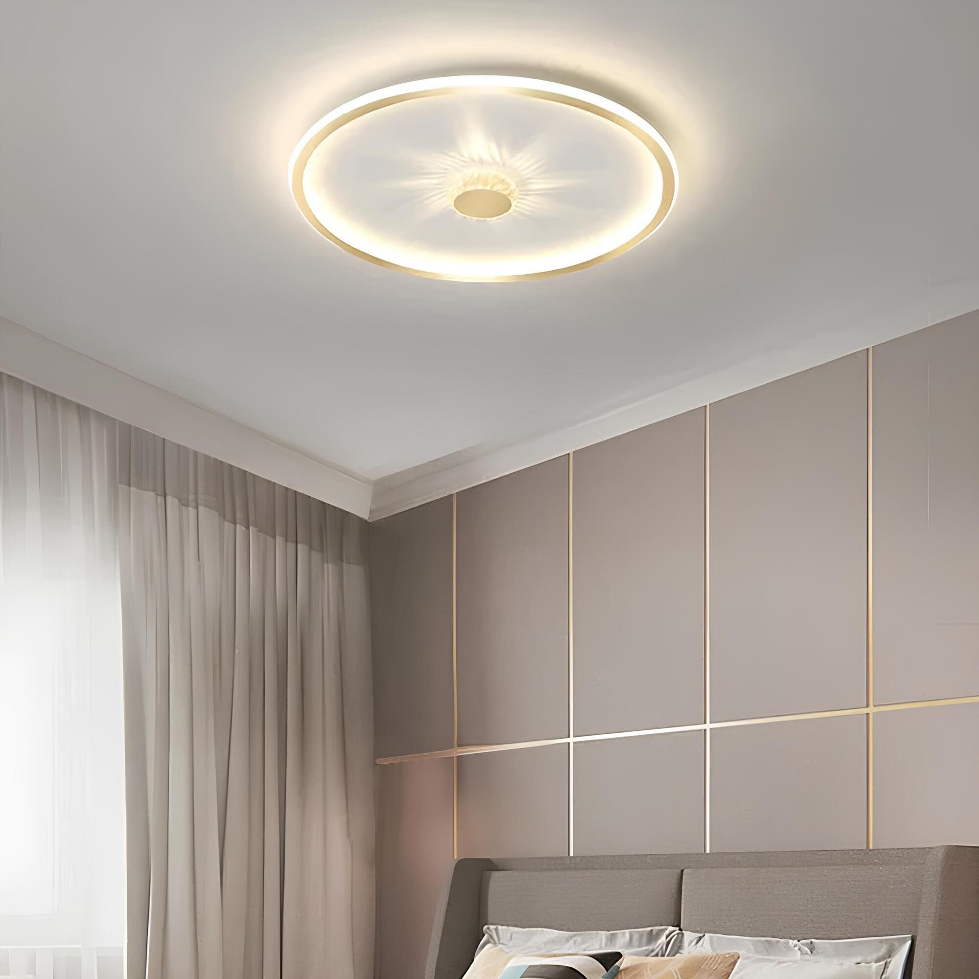 Lampa sufitowa LED | Ściemnialna sypialnia, salon