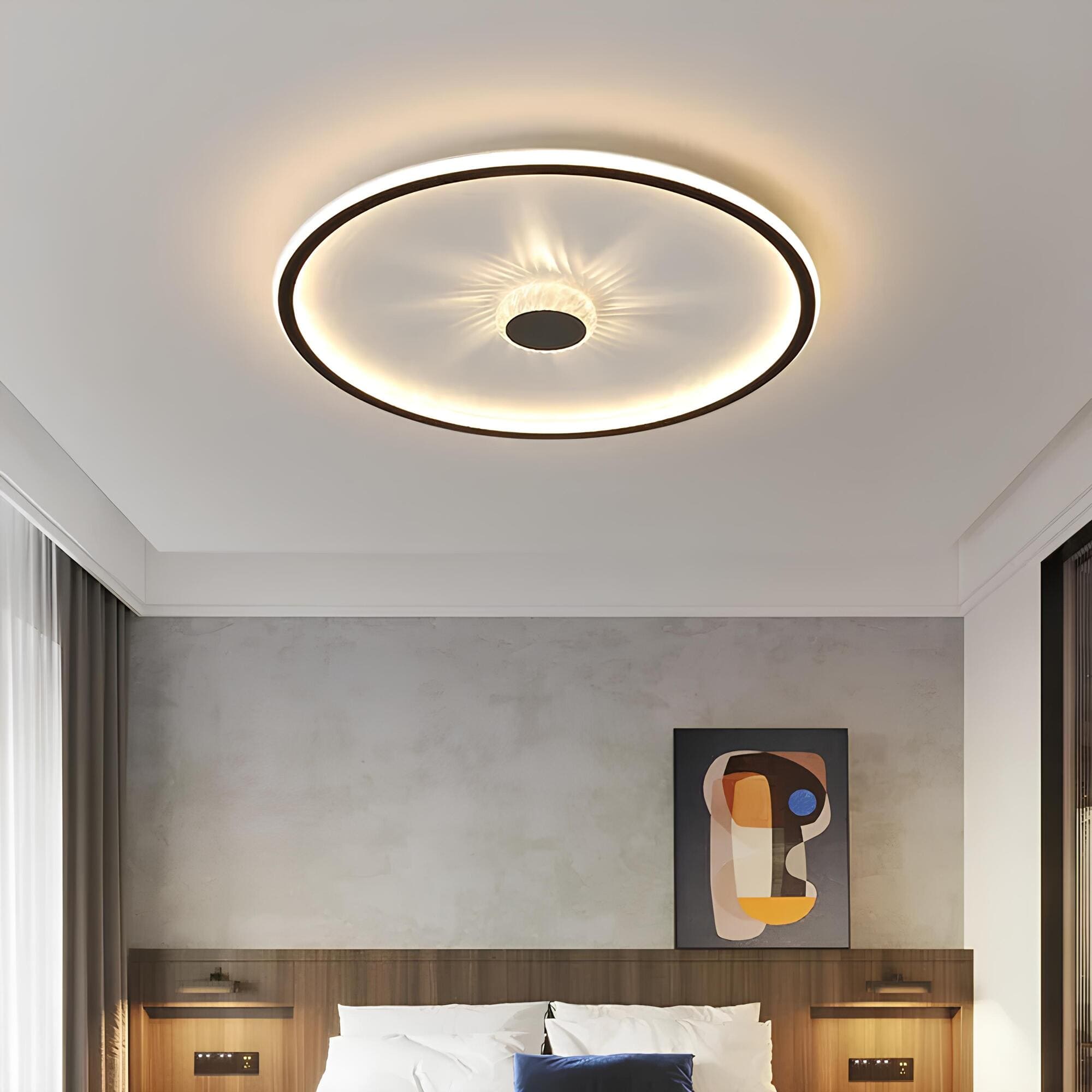 Lampa sufitowa LED | Ściemnialna sypialnia, salon