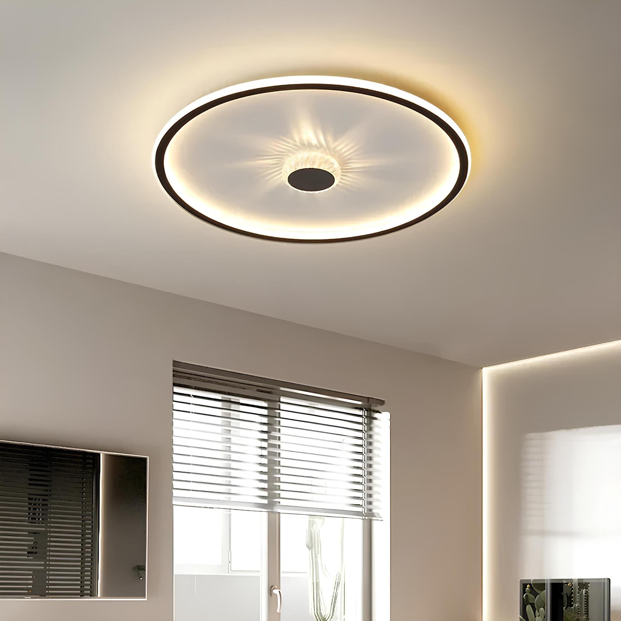 Lampa sufitowa LED | Ściemnialna sypialnia, salon