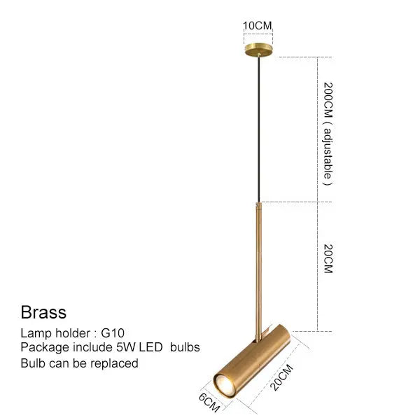 Toriva | Lampa wisząca w kształcie cylindra