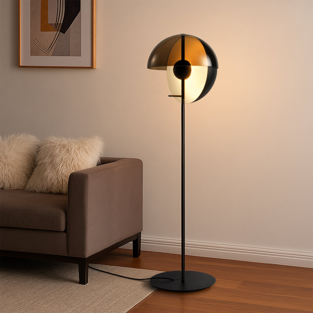 Arvella | Lampa podłogowa w stylu retro o półkulistym kształcie