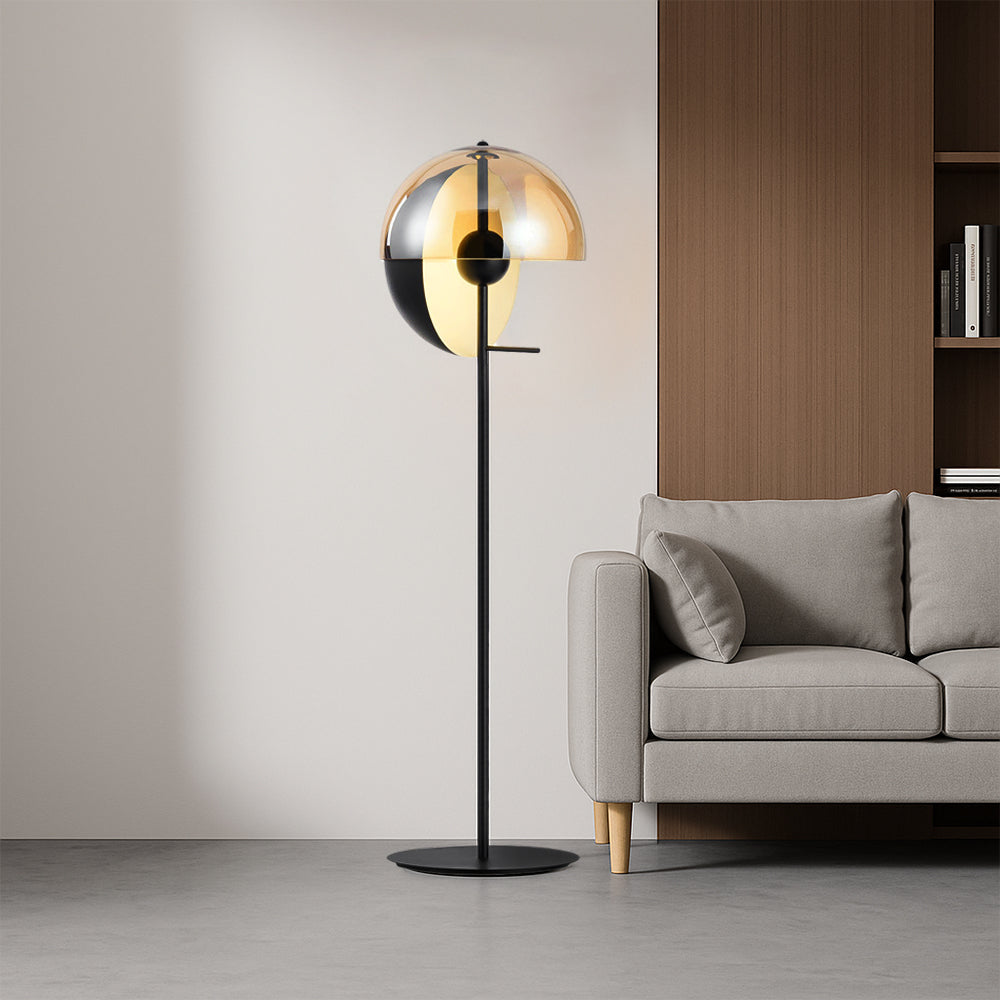 Arvella | Lampa podłogowa w stylu retro o półkulistym kształcie