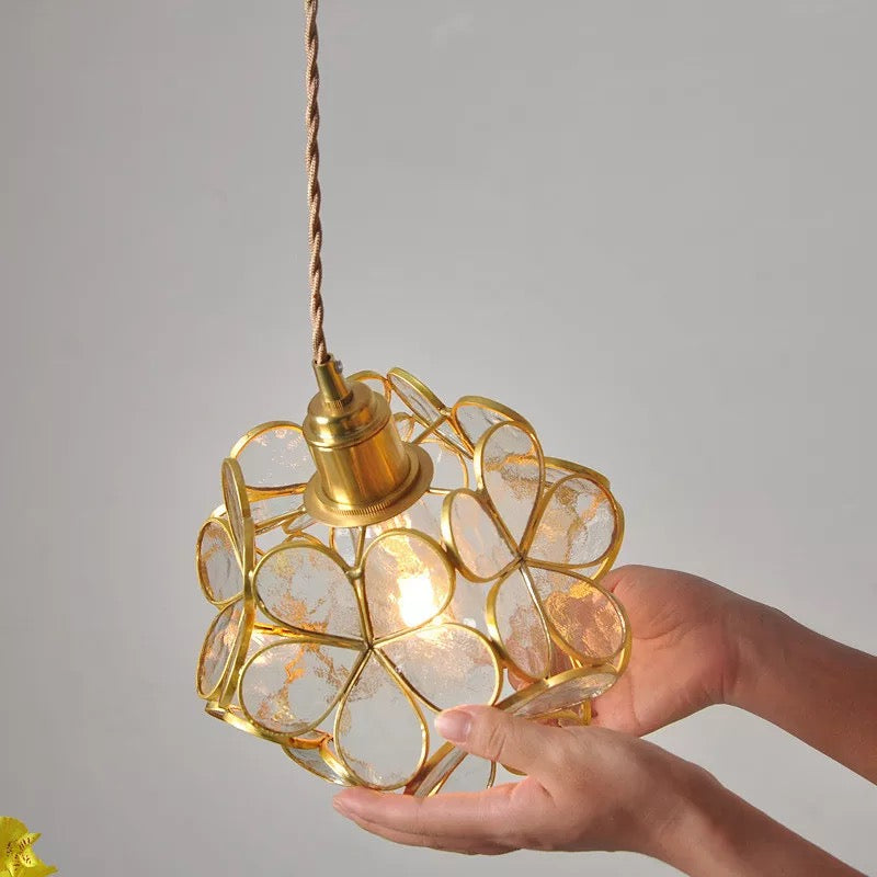 Kształt kwiatu | Szklana lampa wisząca LED